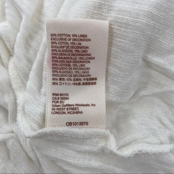 Free People NWT Set To Stun Tunic Top Long Sleeve V Neck Hi Low White Small New - Picture 7 of 7